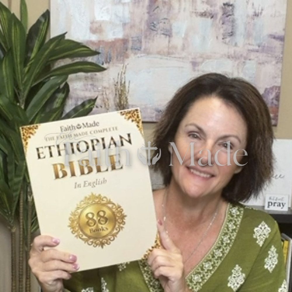 A woman listening to the Faithly Verse Player